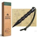 Der beste Kubotan AMATHINGS Survival Kubotan Schwarz – Druckverstärker mit Handschlaufe – Extra Stark für Notsituationen als Notfallhammer Glasbrecher & Schlüsselanhänger – Effektive Selbstverteidigung