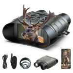 Das beste Nachtsichtgerät Nachtsichtgerät mit WLAN, 112MP 4K Digitales Infrarot Nachtsichtgerät 12X Zoom 450m Reichweite, 5000mAh Akku 16h Laufzeit, 32GB Speicherkarte, WLAN App Live-Ansicht für Jagd, Camping, Sicherheit