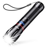 Blukar LED Taschenlampe Aufladbar, 2000L Extrem Helle Zoombares Torch