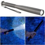 Beste taschenlampe zur selbstverteidigung Lunartec Baseball Taschenlampe: Cree-LED-Taschenlampe, Baseballschläger-Design, 260 lm, 5W, 31cm, IP65 (Stabtaschenlampe LED, für unterwegs, lang)