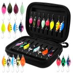 Die besten Forellenköder am Teich Forellen Spoon Set 16 Stück Kunstköder Spinner Blinker Set Forellenköder Spoons Set 2.5g/3.5g/5g Angelzubehör mit Aufbewahrungsbox für Forelle Barsch Hecht Zander