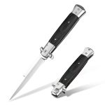 eiloszf Outdoor Klappmesser für Camping & Wandern Survival Knife - Scharfes Jagdmesser mit Gürtelclip - Angelmesser Einhandmesser (Schwarz)