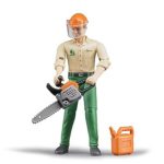 Der beste Traktor für Waldarbeiten bruder 60030 - Forstarbeiter mit Zubehör - 1:16 Spielzeugfigur, bworld, Waldarbeiter, Förster, Jäger, Holztransporter, Landwirt, Bauernhof, Mensch