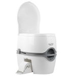 Die beste Toilette für das Wohnmobil Thetford 92820 Porta Potti 565P Tragbare Toilette Qube, Weiß-Grau, 448 x 388 x 450 mm