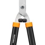 Die besten Heckenscheren Fiskars Heckenschere HS21, Für Form- und Rückschnitt von Hecken und Büschen, Länge 59 cm, Gehärtete Stahl-Klingen/Soft-Touch Kunststoff-Griff, Schwarz/Orange, Solid, 1026827
