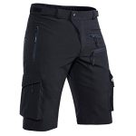 Die beste kurze Wanderhose für Herren Hiauspor Shorts Herren, Sommer Leichte Schnelltrocknend mit 5 Taschen Cargo Bermuda Wanderhose Sport Chino Trekking Outdoor MTB Hose Männer Kurz Atmungsaktiv Stretch (Schwarz, M)