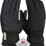 Skihandschuhe Herren, TRENDOUX Hyperwarm wasserdichte Thermo Winterhandschuhe Damen für Frauen 3M Thinsulate gefüttert for Fahrrad Ski Outdoor, Touchscreen Handschuhe - Schwarz M
