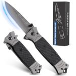 Das beste Klappmesser Rolgno Taschenmesser Klappmesser, 3Cr13 Scharf Edelstahl Outdoor Messer