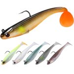 Die besten Zanderköder TRUSCEND Angelköder Gummifische Kunstköder Gummiköder Set Fische Angeln Forelle Zander & Barsch Köder Jigköpfe, BKK/VMC-Haken, Japan-Formel, Süßwasser-Salzwasser-Fischen Geschenk für Männe