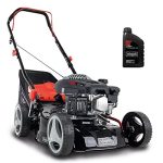 Der beste Benzin-Rasenmäher Scheppach Rasenmäher RM420 | 3in1-3,4PS | Schnittbreite 420mm | 45L Fangkorb | Schnitthöhenverstellung 25-75 mm | inkl. Motoröl