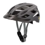 FISCHER Erwachsene Fahrradhelm, Radhelm, Cityhelm Urban Levin, S/M, 52-59cm, grau, mit beleuchtetem Innenring-System