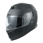 MY Motorrad Klapphelm 935 Modular Integralhelm mit Doppelvisier(Mattschwarz, L)