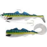 Der beste Gummifisch für Heilbutt Westin Crazy Daisy 18cm 180g - Gummiköder zum Meeresangeln, Gummifisch für Dorsche & Heilbutts, Meeresköder zum Pilken & Jiggen, Farbe:Mackrel