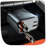 Die besten Wohnmobil-Gadgets LISEN 84W Zigarettenanzünder USB C Einziehbares Auto Ladegerät Adapter