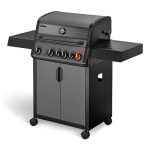 Der beste Gasgrill bis 500 Euro Enders® Gasgrill HYDE 4 SIKR Turbo, 4 Brenner aus Edelstahl für kraftvolles direktes und indirektes Grillen, 800 °C TURBO ZONE™, SWITCH GRID™, Infarot-Backburner und Seitenkocher, #8041