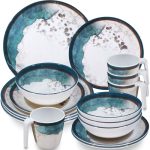 Der beste Wohnwagen für 4 Personen Melamin Geschirr Set Lagune 4 Personen 16 Teile Wohnwagen Camping Picknick