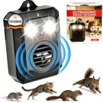 Der beste Marderschreck Marderschreck Auto,Marderschreck Dachboden mit Blitzlicht,Katzenschreck Ultraschall Testsieger,15–55 kHz,IP65 Wasserdicht,Mauseschreck für Garage,Dachboden und Garten