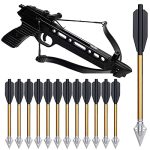 Die beste Armbrust YAMAXUN 6,3-Zoll-Aluminium-Armbrustbolzen Pfeile Mit Schlagbolzen 50-Pfund Und 80-Pfund, Für Mini-Armbrust-Jagdpistole Präzisions-Zielpfeil-Bogenschießen,24 Pack - Keine Armbrust