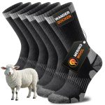 Die besten Wandersocken Niorasen Merino Wandersocken Herren Damen, Sommer Outdoor Socken Trekkingsocken, Merinowolle Socken, Sportsocken Laufsocken Tennissocken Arbeitssocken Atmungsaktiv Anti-Blasen & Gepolstert 3 Paar