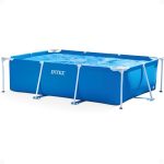 Der beste Aufstellpool INTEX "Metal Frame" Pool rechteckig Aufstellpool (300 x 200 x 75cm) Swimmingpool Volumen ca 3.800l, blau (28272NP)