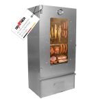 Der beste Räucherofen Grafner XL Räucherofen mit 3 Etagen, Sichtfenster und Thermometer, legierter Stahl, 12x Haken, Räucherschrank zum Heißräuchern und Kalträuchern, Smoker für Fisch Fleisch Käse Gemüse