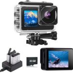 Die beste Unterwasserkamera Xilecam Action Cam mit Doppeltem Bildschirm Von, bis 40mWasserdicht