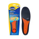 Die besten Einlegesohlen Scholl GelActiv Work Einlegesohlen für Männer, ganztägiger Komfort bei der Arbeit, hält die Füße frisch und kühl, Stoßdämpfung und komfortable Polsterung mit GelWave-Technologie, Größe 40.5-46