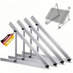 Der beste Winkel für ein Balkonkraftwerk GLIESE® Solarmodul Halterung 114 cm 2 Sets | Balkonkraftwerk Solarpanel Halterung aus Aluminium | Solarmodul Montageset Verstellbarer Winkel von 0°-90° | Für Flachdach, Garten & Wand | 0% MwSt.
