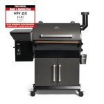Der beste Pellet-Smoker BURNHARD Pelletsmoker FLINT, Räucherofen 70°C - 230°C, Pelletgrill inkl. Edelstahlroste, Holzschneidebrett, 2 Temperaturfühler und Abdeckhaube, Smoker