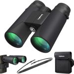 Die besten Ferngläser für Safari-Ausflüge Kylietech Fernglas 12x42 HD Kompakte Ferngläser wasserdicht für Vogelbeobachtung, Jagd, Wandern, Sightseeing, FMC-Linse Feldstecher inkl. Tragetasche, Tragegurt und Smartphone-Adapter