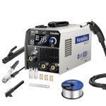 Das beste Schweißgerät für Heimwerker Harukiku135A Fülldraht Schweißgerät Ohne Gas,3-in-1 Elektroden Schweißgerät (Flux MIG/ARC,MMA/Lift WIG),mit Synergischem Drahtvorschub kompakter IGBT Inverter Schweissgerät, für Profis & Home DIY