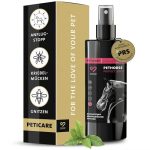 Das beste Mittel gegen Kriebelmücken beim Pferd Peticare Anti-Kriebelmücken, Gnitzen Spray für Pferde | effektiv dem Sommerekzem vorbeugen | zuverlässige Abwehr als Anflugstopp | einzigartiges PRS® System für Lange Wirkung – petHorse Protect 2001